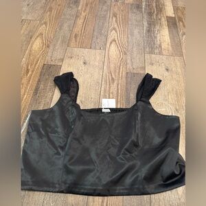 American Eagle Outfitters Black Crop Top